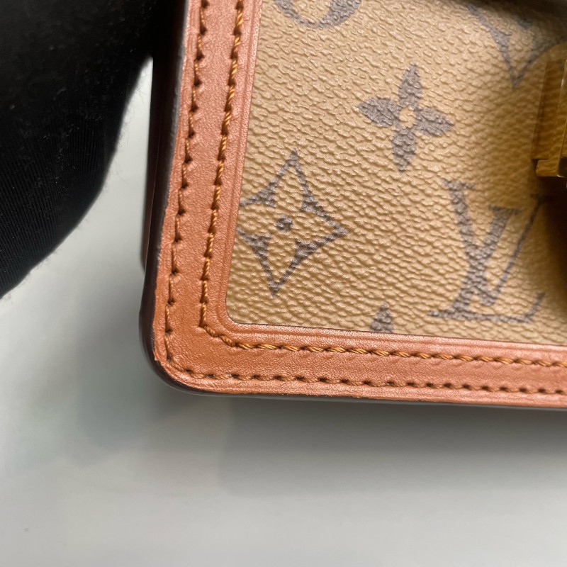 LV路易威登 老花拼色小號Dauphine達芙妮-23