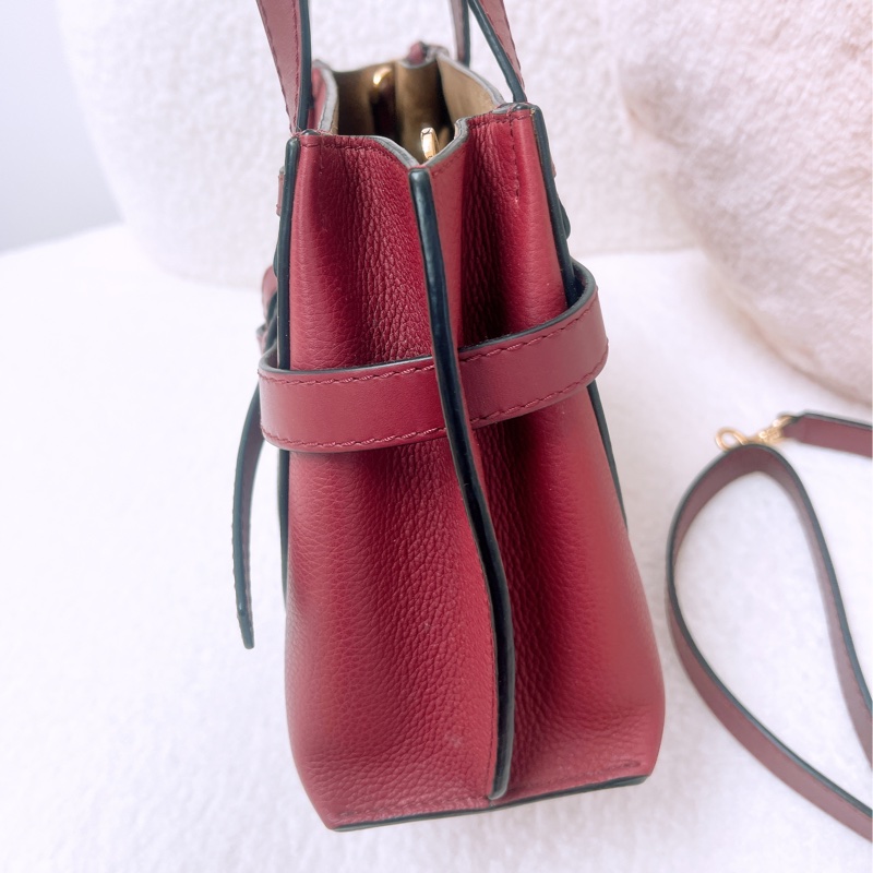 Loewe gate top handle 紅色手柄托特包-6