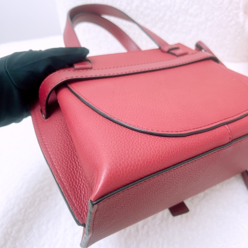 Loewe gate top handle 紅色手柄托特包-7