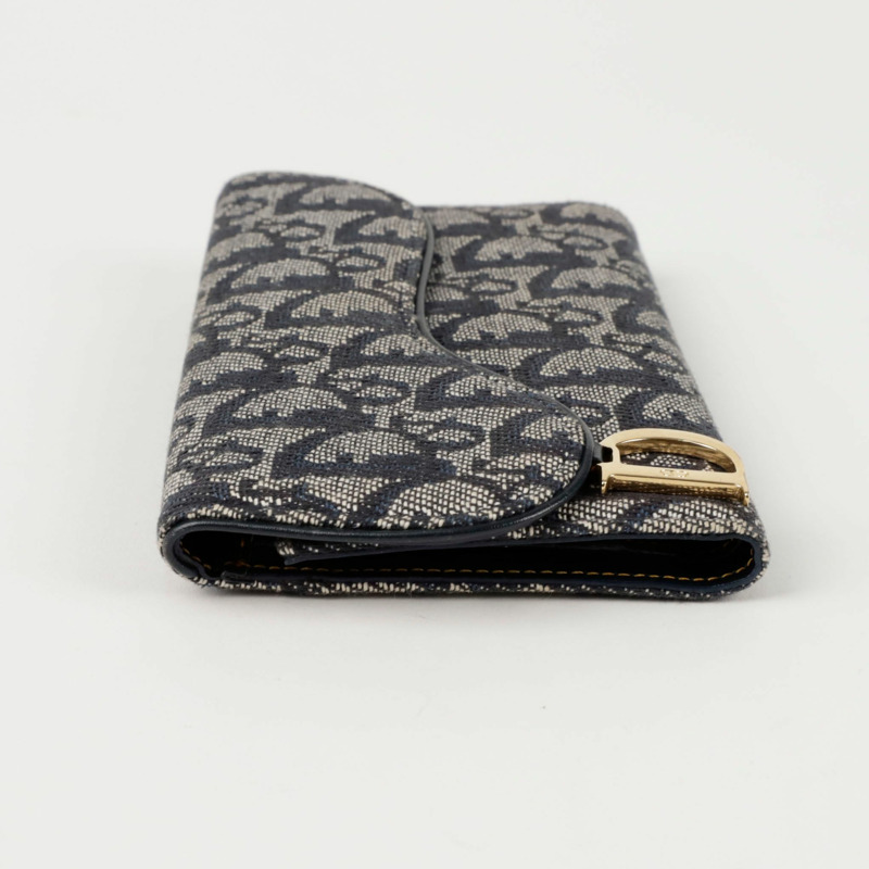 DIOR 復古斜背馬鞍形中型皮夾-4