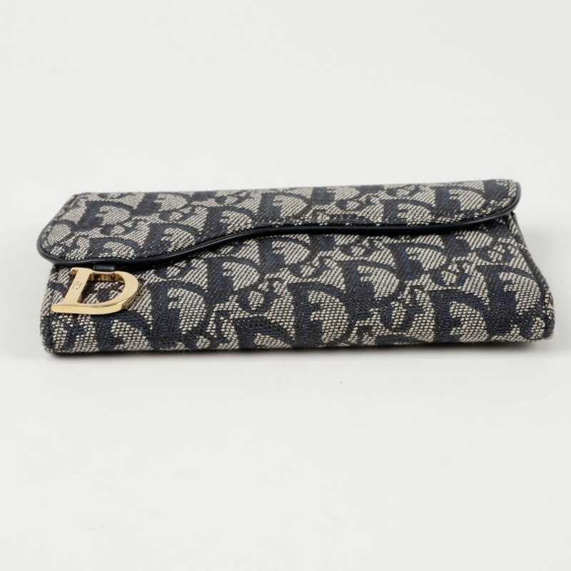 DIOR 復古斜背馬鞍形中型皮夾-5