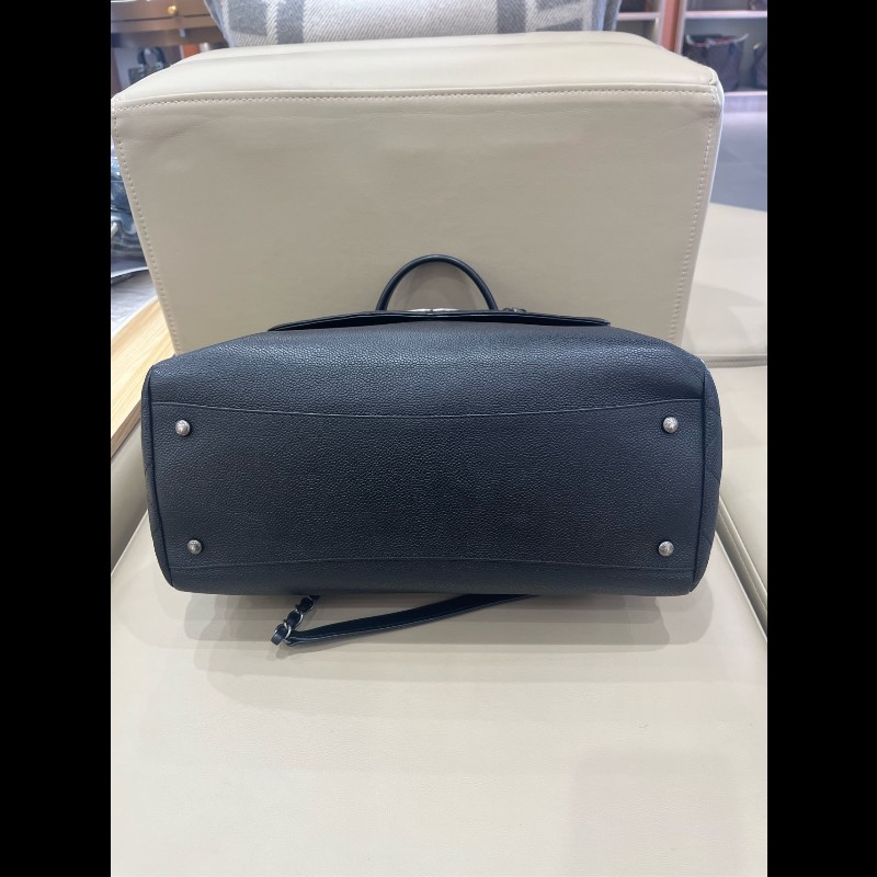 Chanel 黑銀荔枝牛皮tote二合一托特 手提包肩背包-12