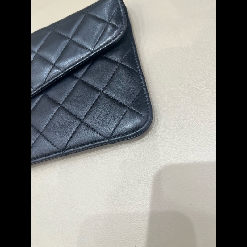 Chanel 黑銀荔枝牛皮tote二合一托特 手提包肩背包-21