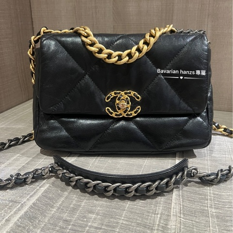 Chanel 19小號黑金