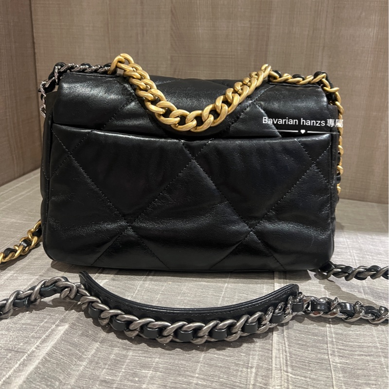 Chanel 19小號黑金-1