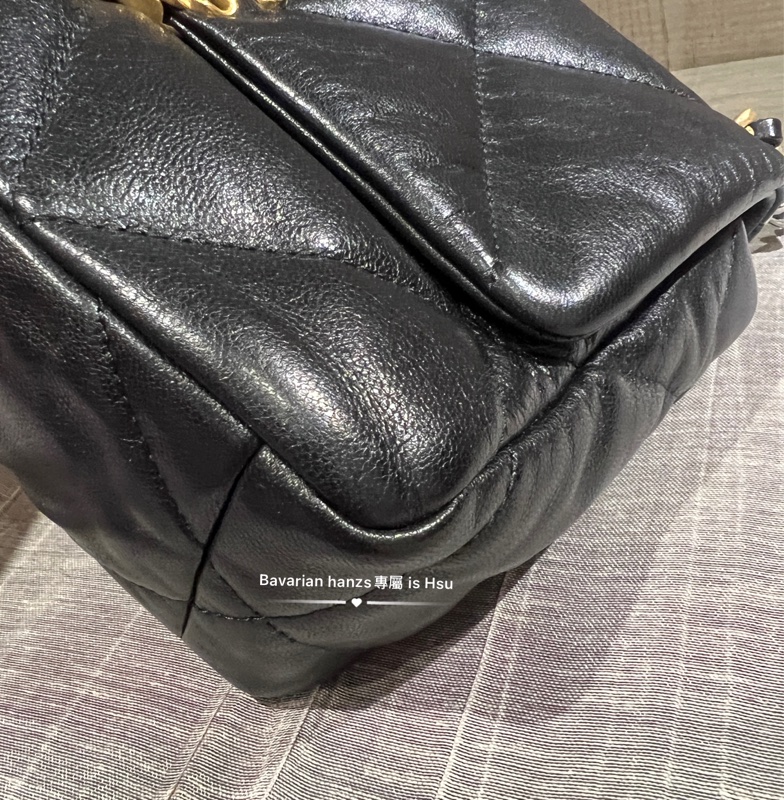 Chanel 19小號黑金-13