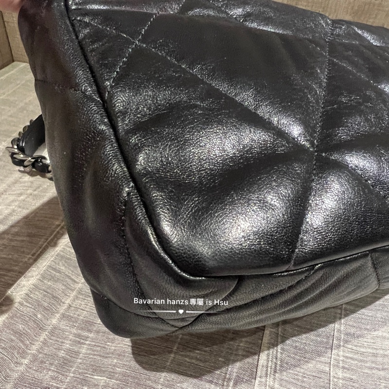 Chanel 19小號黑金-15
