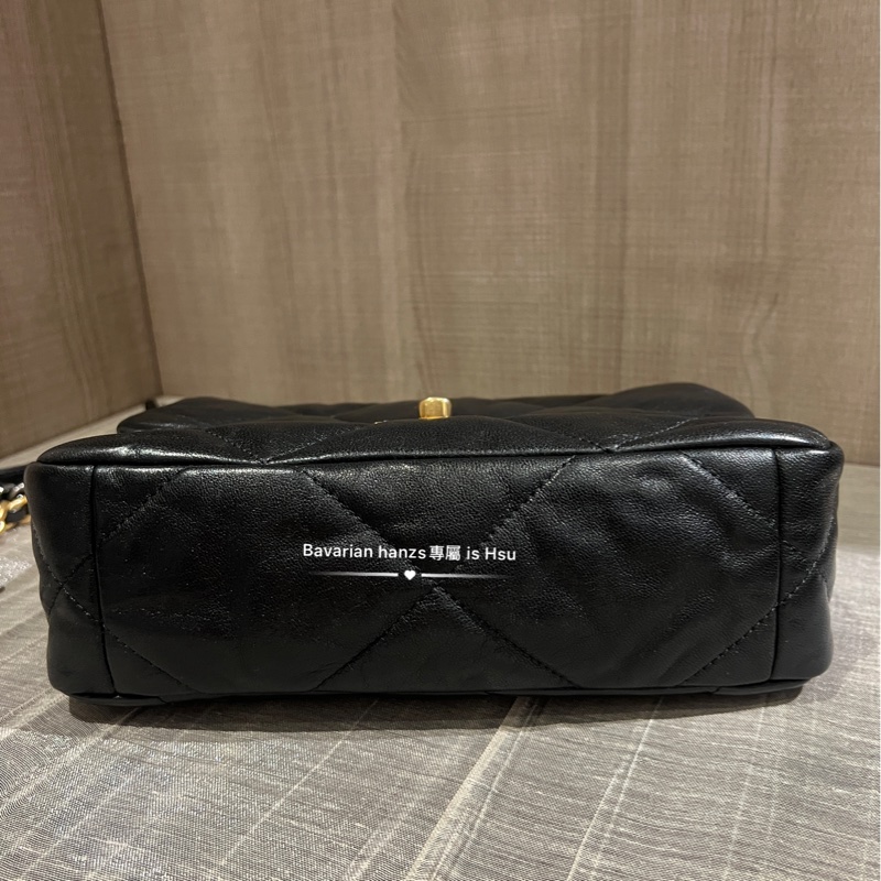 Chanel 19小號黑金-18