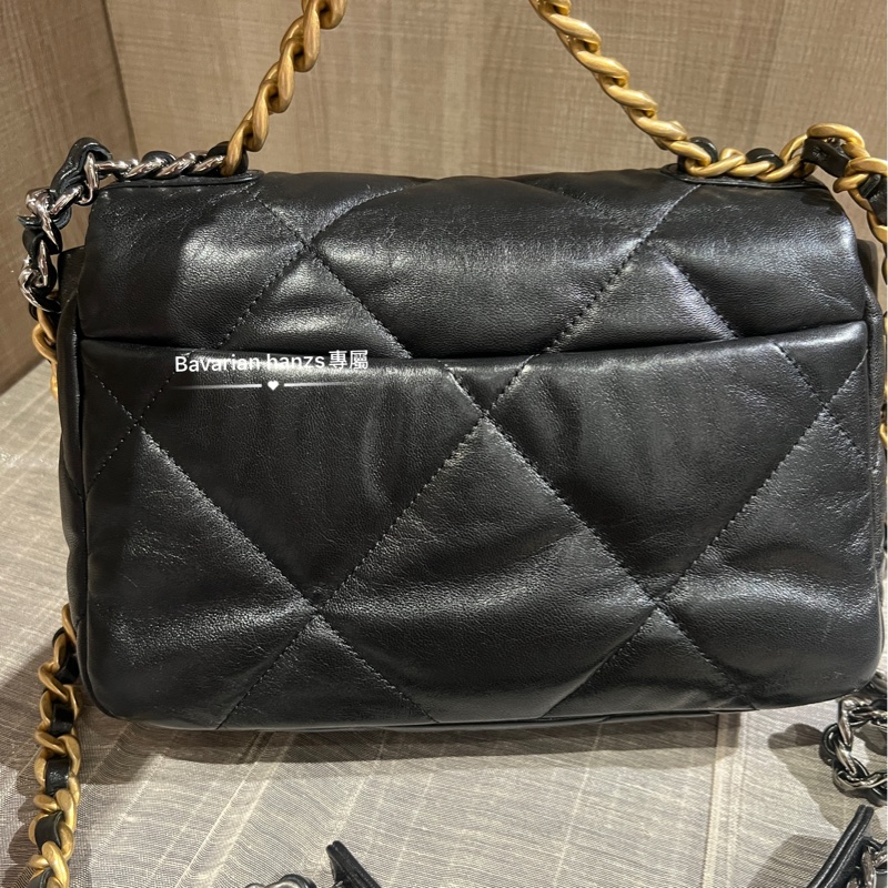 Chanel 19小號黑金-25