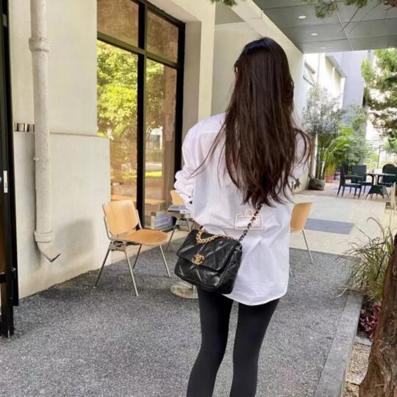 Chanel 19小號黑金-30