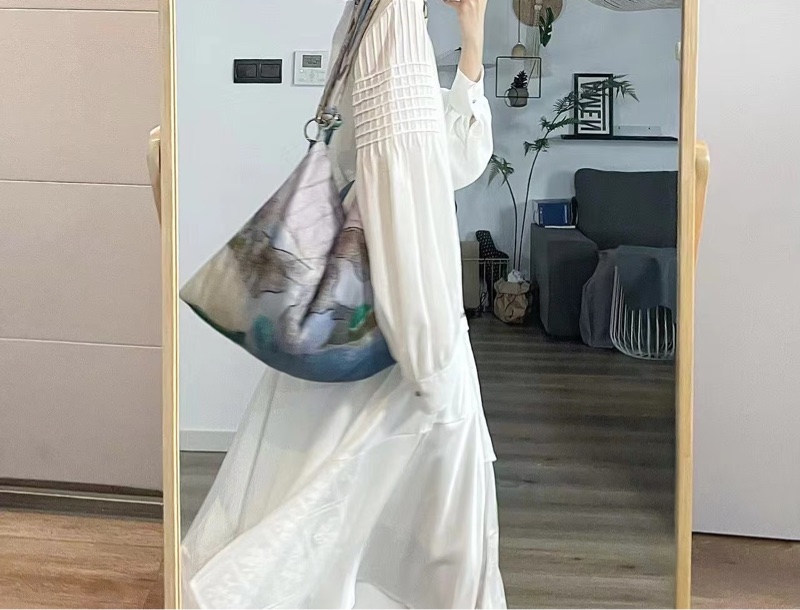 Chloe 克洛伊法式米白色絲質綁蝴蝶結襯衫 ☁️ 原價2萬多 超美的-1