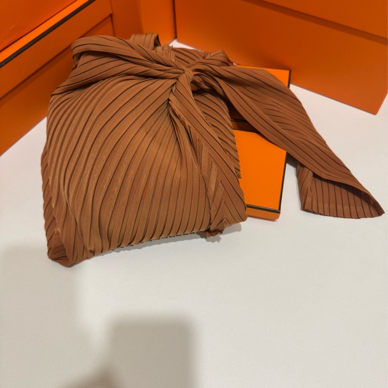 三宅一生 ISSEY MIYAKE 南瓜色長裙 🎃 經典氣質皺摺款-8