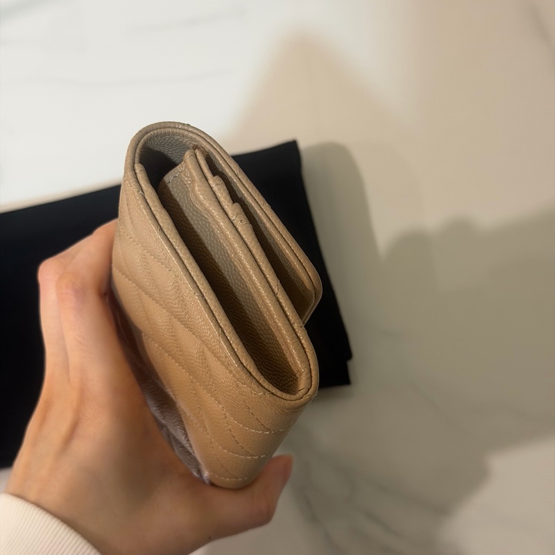 全新全配❤️ 香奈兒 #奶茶色 #荔枝皮 #中夾 #長夾-8