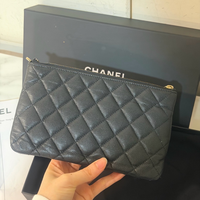 全新全配❤️ 香奈兒 #黑金 #荔枝皮 #零錢包 #錢包-6