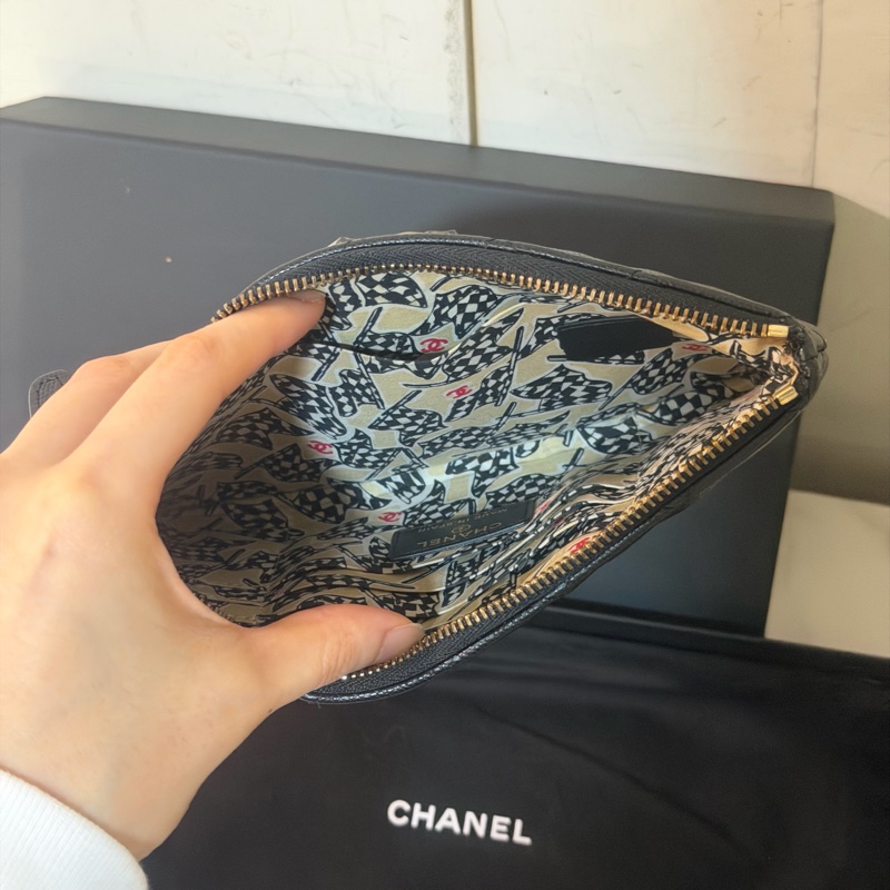 全新全配❤️ 香奈兒 #黑金 #荔枝皮 #零錢包 #錢包-7