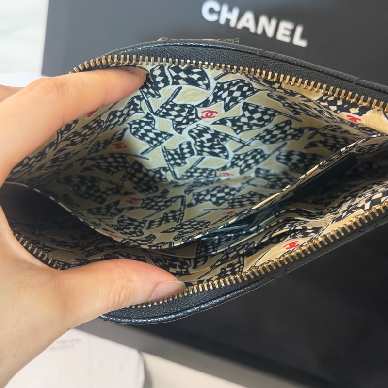 全新全配❤️ 香奈兒 #黑金 #荔枝皮 #零錢包 #錢包-8