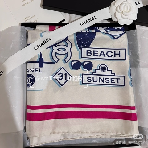 全新全配❤️ 香奈兒 #90方巾 #絲巾 #披肩 #方巾