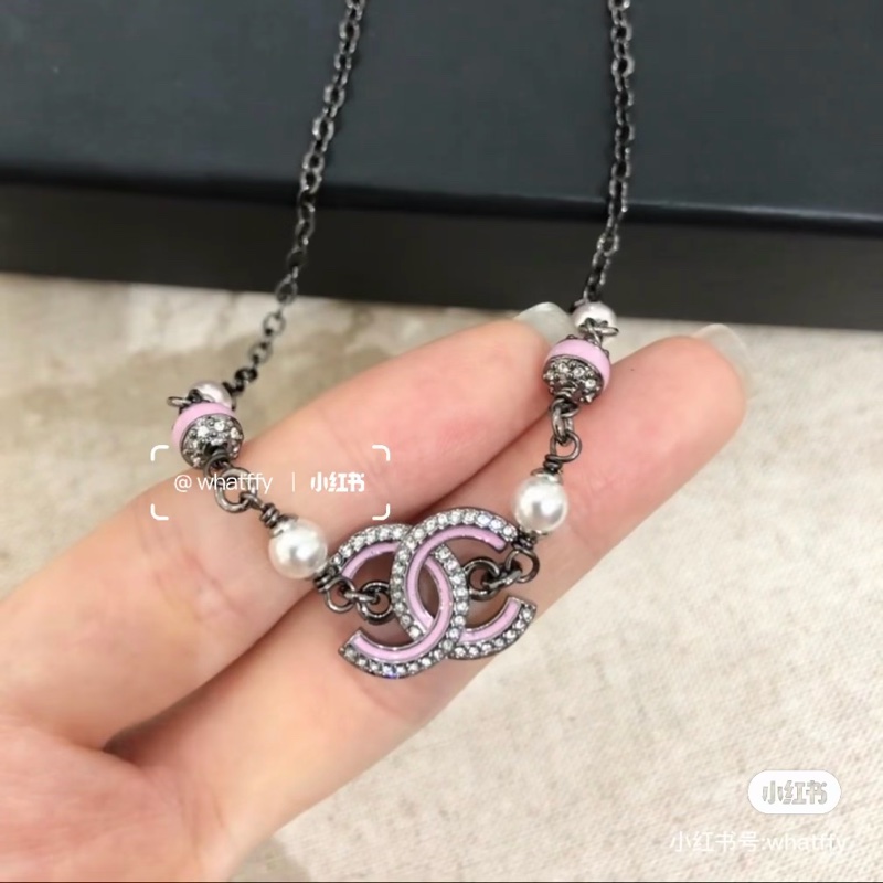 全新全配❤️25年購證❤️ 香奈兒 #25b #粉色 #琺瑯 #項鍊-6