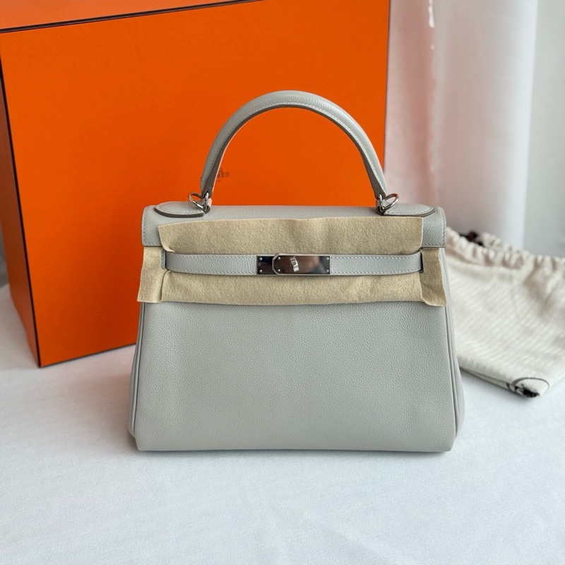 大全配🈶21年購證❤️ 愛馬仕 #kelly28 #珍珠灰 #銀釦 #凱莉28 K28-1