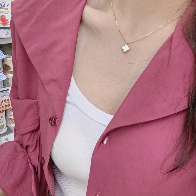 🈶盒子+23年保卡❤️ vca #梵克雅寶 Alhambra #白貝母 #小白花 #項鍊-2