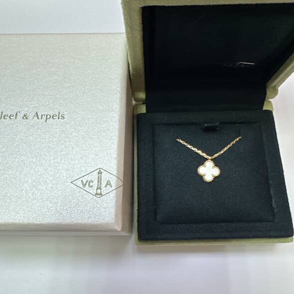 🈶盒子+23年保卡❤️ vca #梵克雅寶 Alhambra #白貝母 #小白花 #項鍊-3