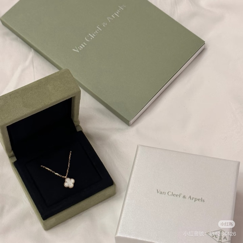 🈶盒子+23年保卡❤️ vca #梵克雅寶 Alhambra #白貝母 #小白花 #項鍊-4