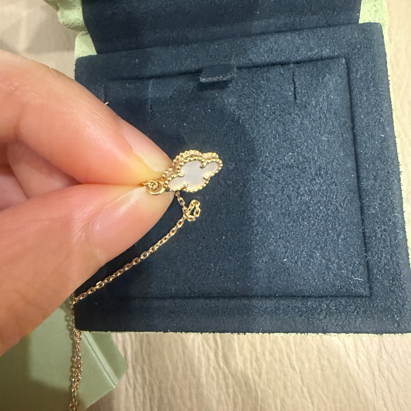 🈶盒子+23年保卡❤️ vca #梵克雅寶 Alhambra #白貝母 #小白花 #項鍊-20