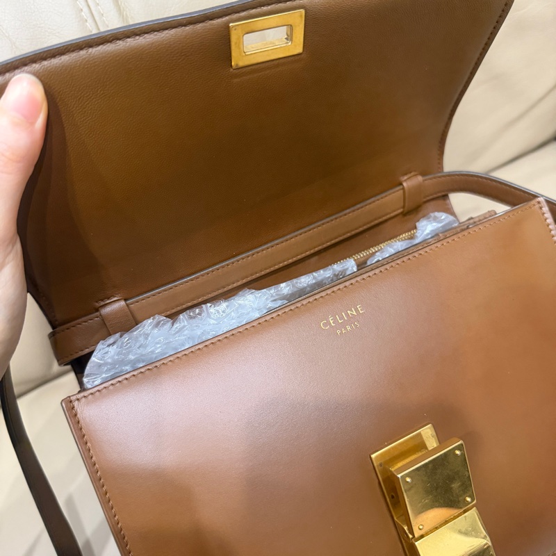 99新🈶購證❤️ #celine #焦糖色 #teen #box #豆腐包 中號-33