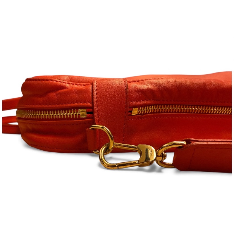 🛍️【Longchamp 橘紅真皮公事包/電腦包】型號1212888313 | 經典停產款 | 法國牛皮 | 底部擴充 | （選擇）贈毛球 | 附購證-10