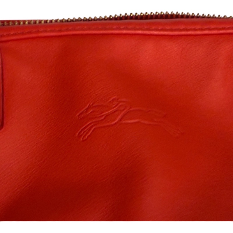 🛍️【Longchamp 橘紅真皮公事包/電腦包】型號1212888313 | 經典停產款 | 法國牛皮 | 底部擴充 | （選擇）贈毛球 | 附購證-11