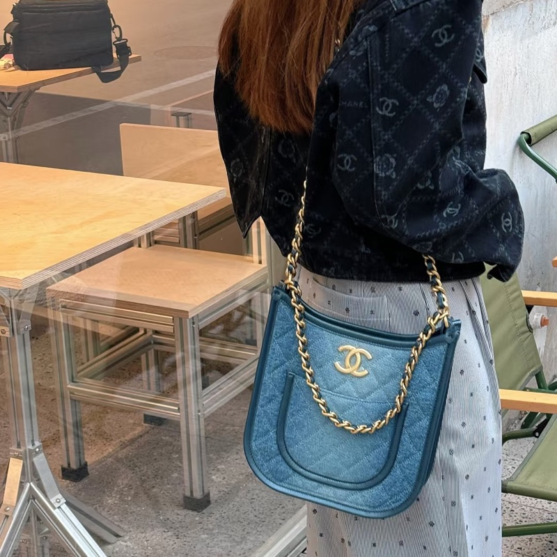 ®️24s 單寧牛仔 Hobo 全新品 晶片款-4