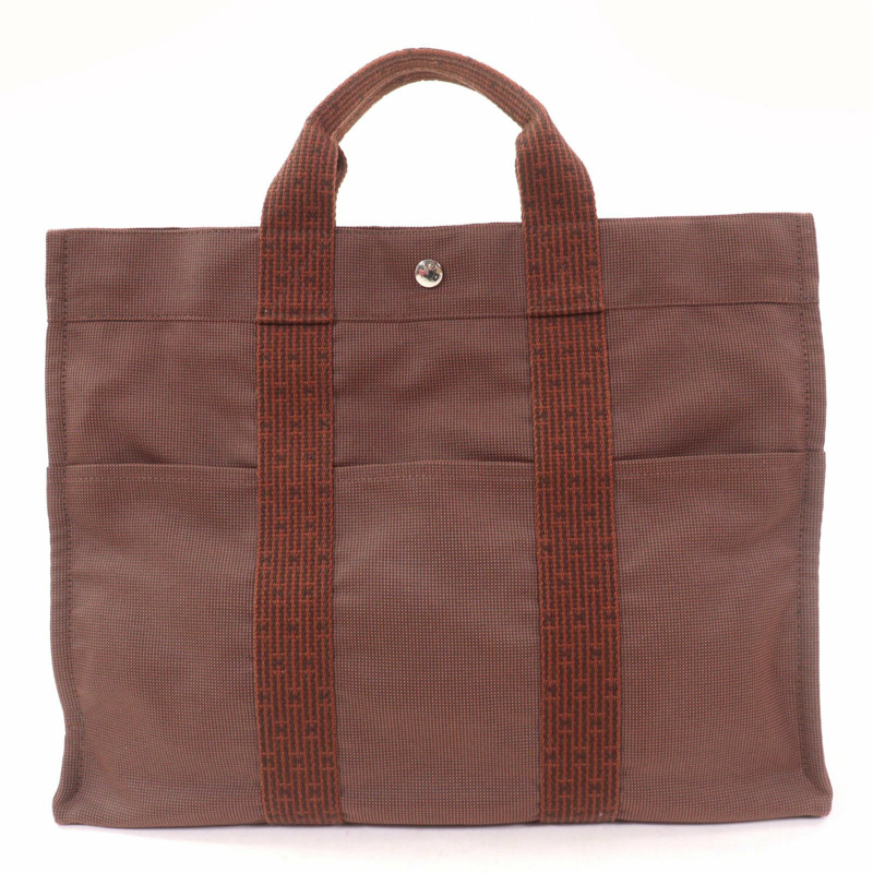 愛馬仕 Air Line MM 銀色五金托特包,配掛鎖和鑰匙,棕色,法國製造,女士款-0