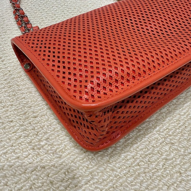 CHANEL - 珊瑚橘簍空up in the air手提斜背包-8