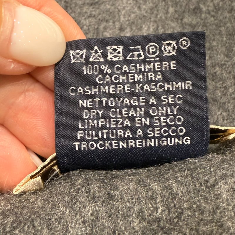 HERMES - 雙色拼羊絨圍巾-8