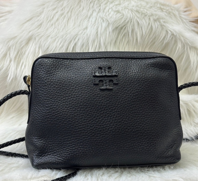 TORY BURCH 經典LOGO荔枝皮革相機斜揹包 小方包-7