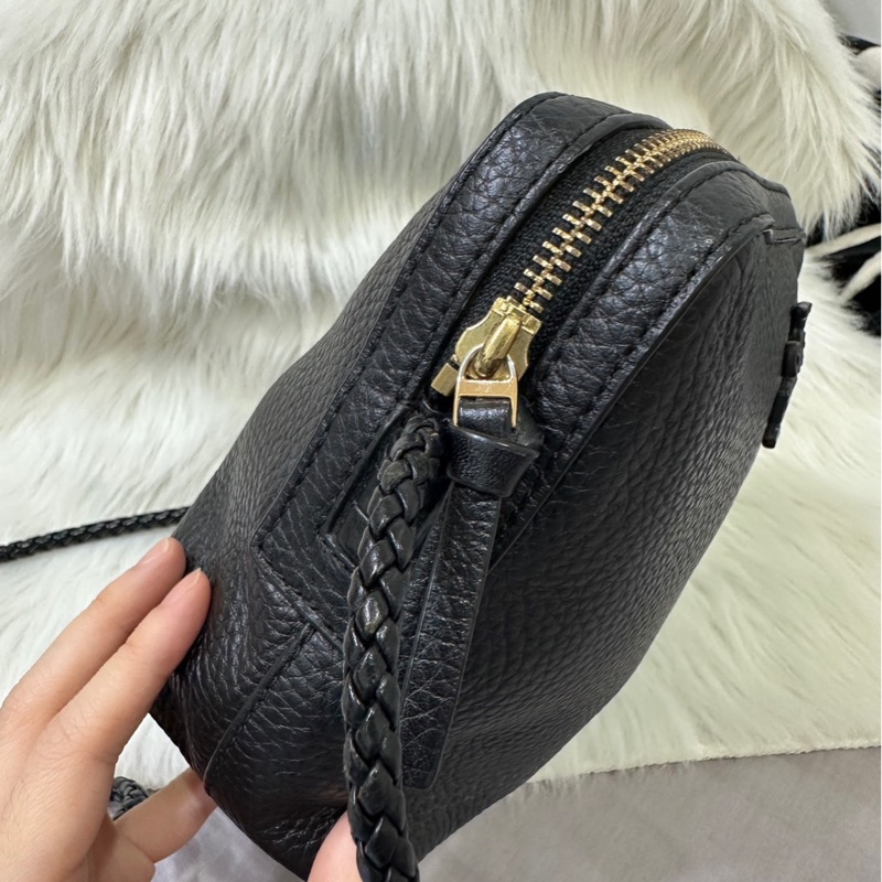 TORY BURCH 經典LOGO荔枝皮革相機斜揹包 小方包-12