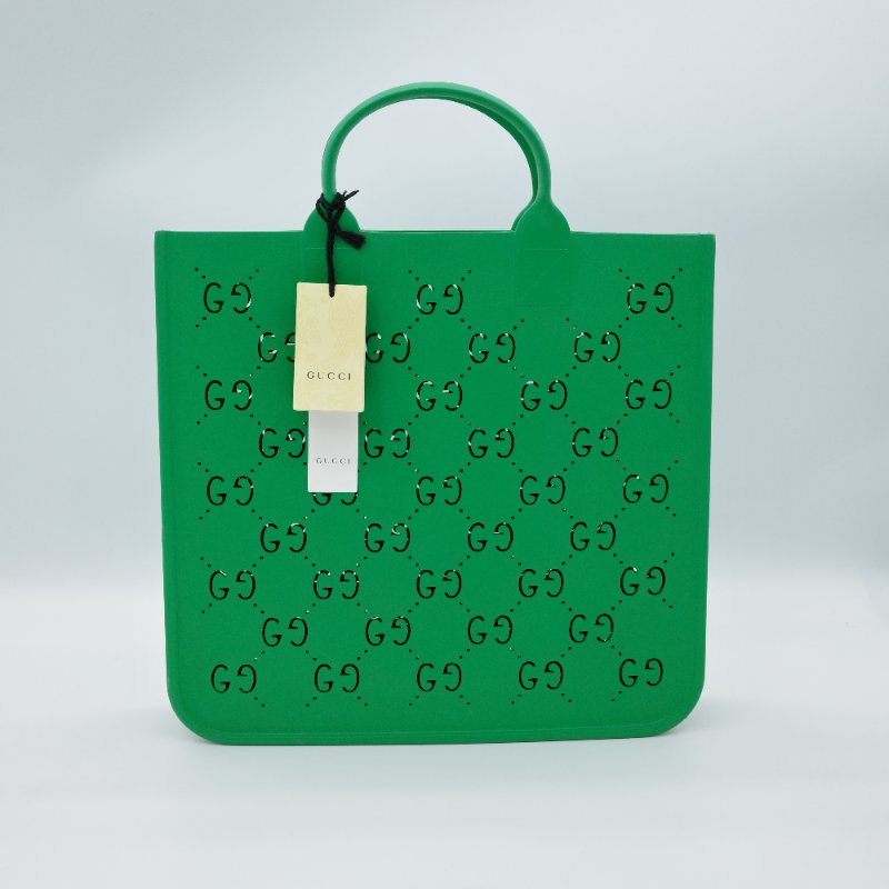 近新品 ✨古馳 Gucci 可愛亮綠 矽膠 手提包 托特包-1