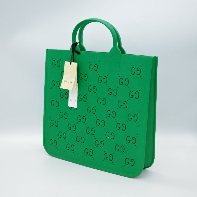 近新品 ✨古馳 Gucci 可愛亮綠 矽膠 手提包 托特包-2