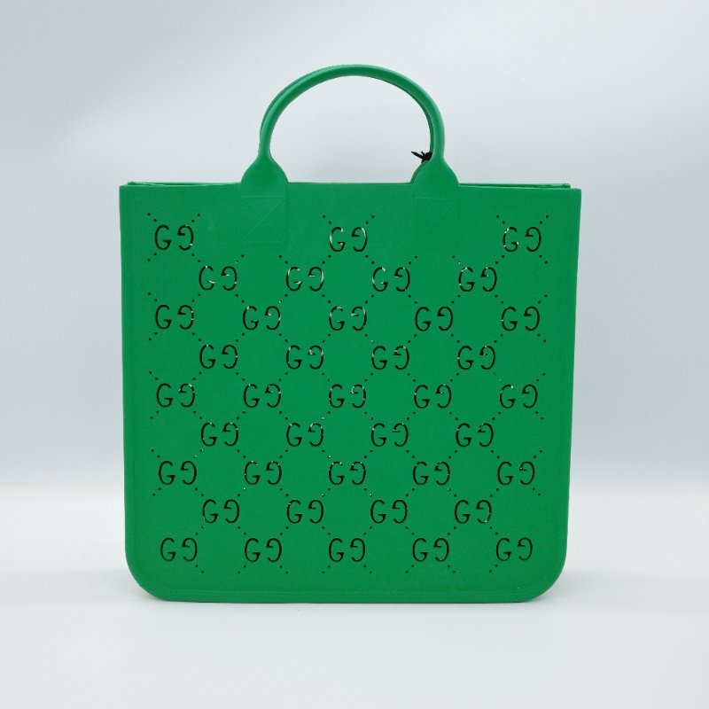 近新品 ✨古馳 Gucci 可愛亮綠 矽膠 手提包 托特包-3