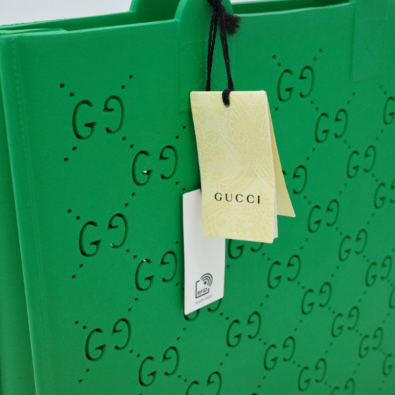 近新品 ✨古馳 Gucci 可愛亮綠 矽膠 手提包 托特包-4
