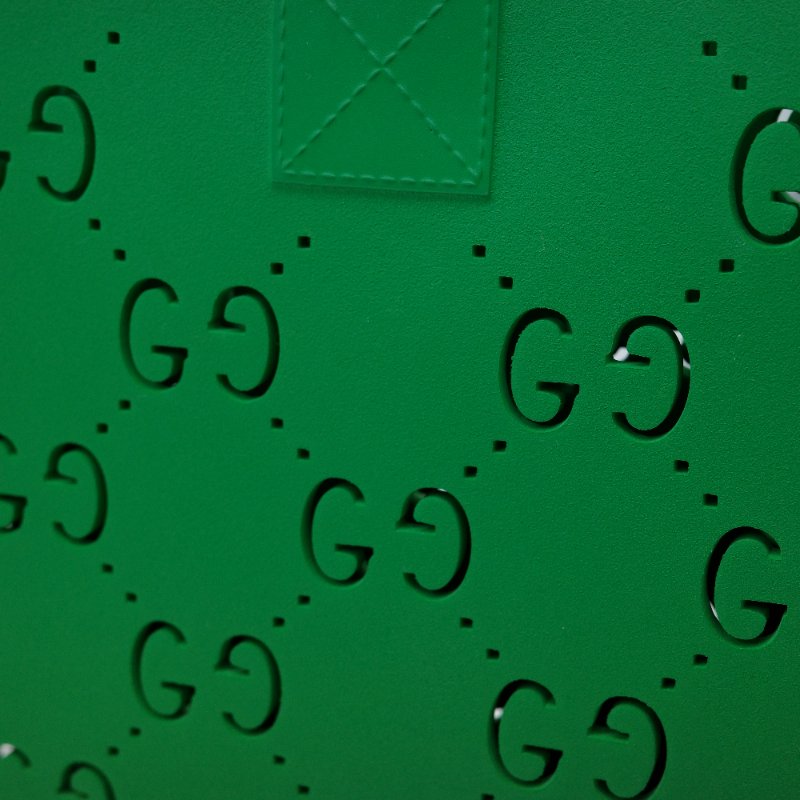 近新品 ✨古馳 Gucci 可愛亮綠 矽膠 手提包 托特包-7