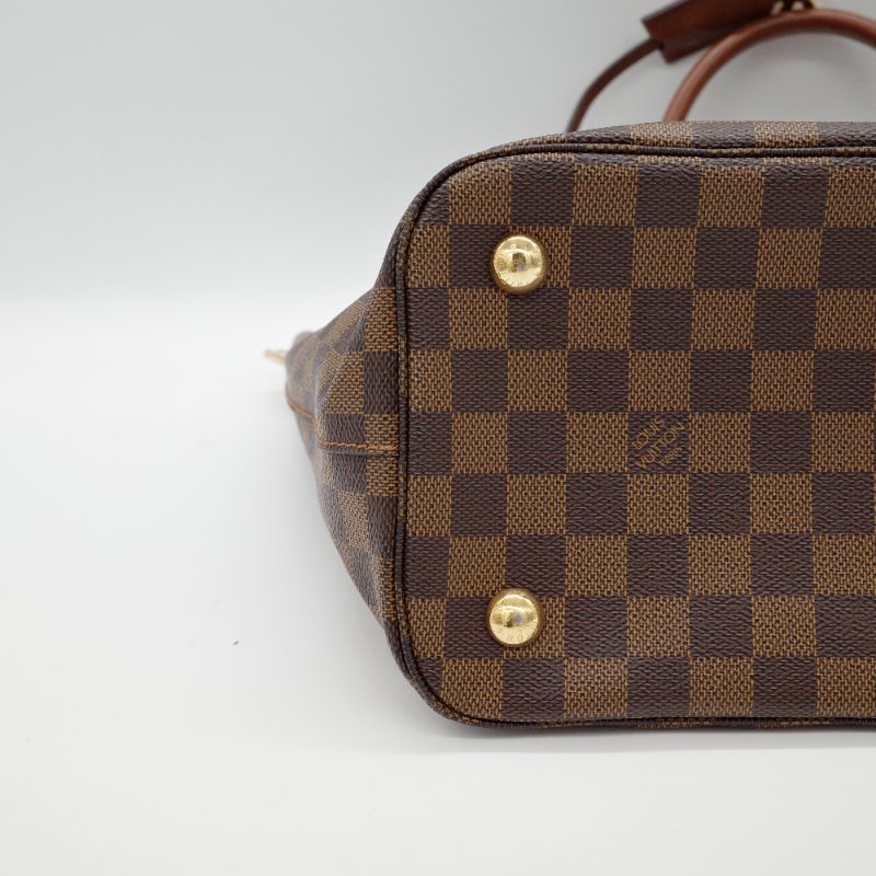 Louis Vuitton 路易威登 棕色棋盤 Damier Alma BB 金扣 手挽包 肩背包 兩用袋-7
