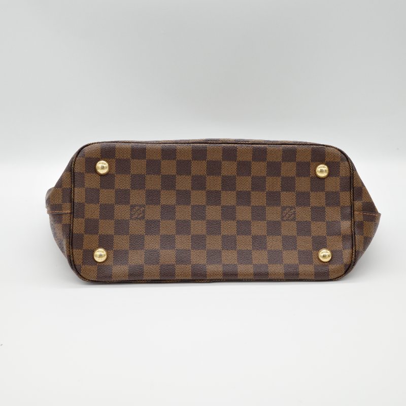 Louis Vuitton 路易威登 棕色棋盤 Damier Alma BB 金扣 手挽包 肩背包 兩用袋-8