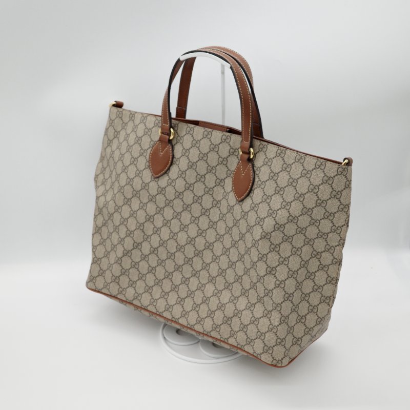 Gucci 古馳 經典花紋 GG 烏木色 手提包 托特包-1