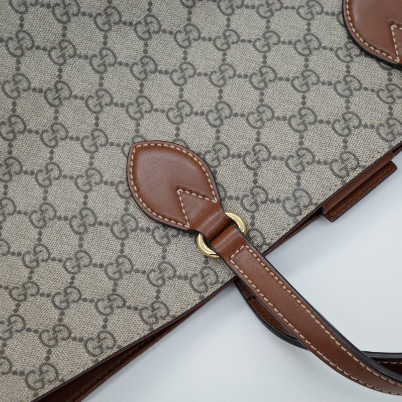 Gucci 古馳 經典花紋 GG 烏木色 手提包 托特包-4