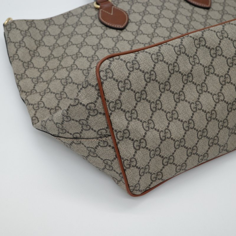 Gucci 古馳 經典花紋 GG 烏木色 手提包 托特包-5