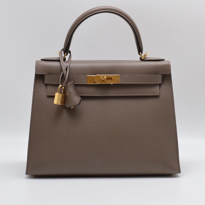 HERMES Kelly 28 - 錫器灰金 U-0