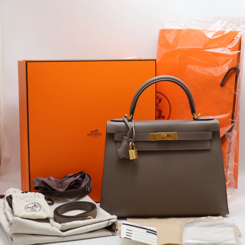 HERMES Kelly 28 - 錫器灰金 U-10