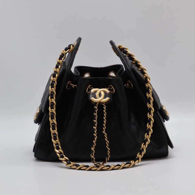 CHANEL 25 Mini hobo bag - 小號黑金-0