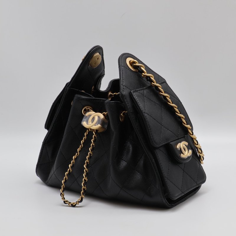 CHANEL 25 Mini hobo bag - 小號黑金-7